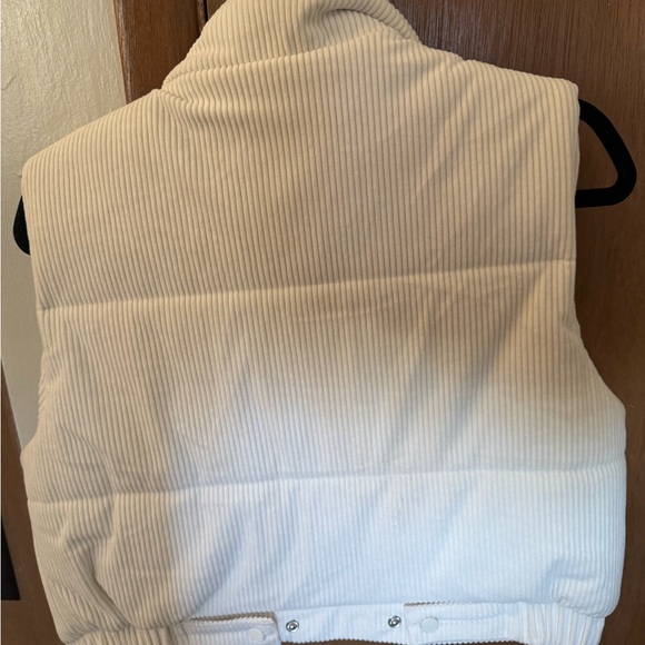 Stoosh Ivory Corduroy Puffer Vest - Picture 3 of 3